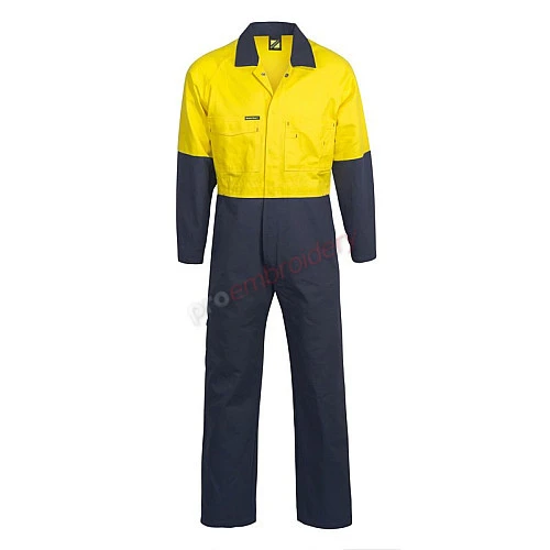 Hi Vis Cotton Drill Two Tone Coveralls 310gsm Hi Vis Cotton Drill Two Tone Coveralls 310gsm