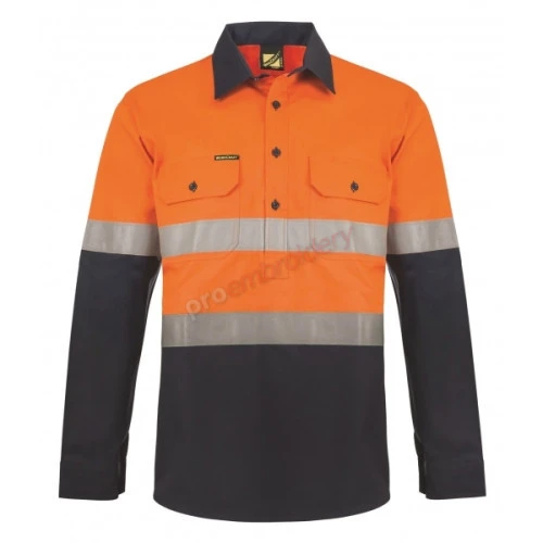 Hybrid Hi Vis Close Front Shirt -WS6031 Hybrid Hi Vis Close Front Shirt -WS6031