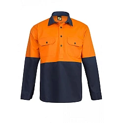 Hybrid Two Tone Shirt 100% Cotton Drill 310gsm / 155gsm