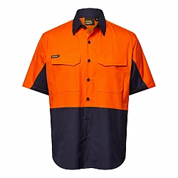 HIVIS VENTED SHORT SLEEVE RIPSTOP SHIRT