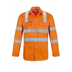 Work Craft Lightweight Cotton Hi Vis Railworkers Shirt