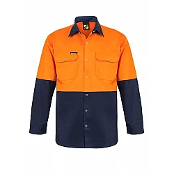 Work Craft Two Tone Long Sleeve Shirt