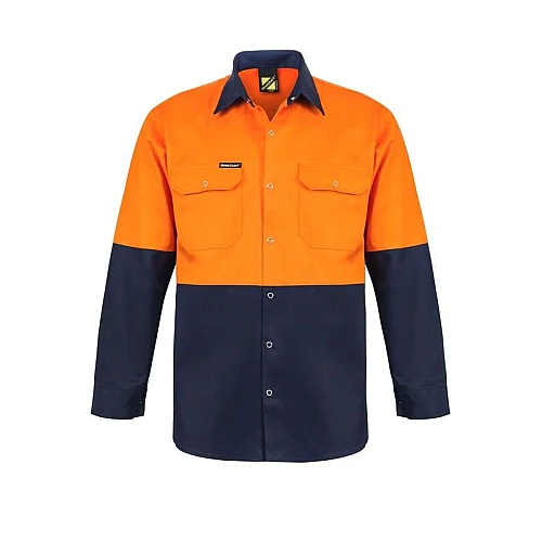 Work Craft Two Tone Long Sleeve Shirt Work Craft Two Tone Long Sleeve Shirt