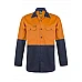 Hi Vis Two Tone Long Sleeve Cotton Drill Shirt