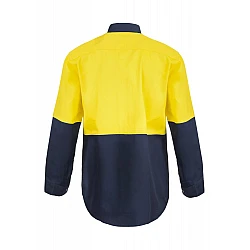 Food Industry Two Tone Long Sleeve Shit With Press Studs And No Pockets