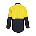 Hi Vis Cotton Drill Shirt With Semi Gusset Long Sleeves