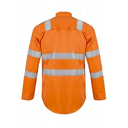 Work Craft Lightweight Cotton Hi Vis Railworkers Shirt