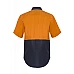 Work Craft Two Tone Short Sleeve Shirt With Press Studs & Pockets 100% Cotton
