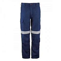 Fire Resistant Cargo Pants With Reflective Tape HRC 2 Inherent Protection