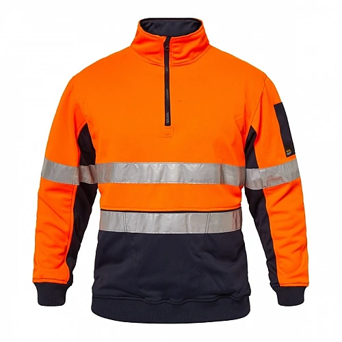 Hi Vis Two Tone Half Zip Pullover With Tape “RIDGE”