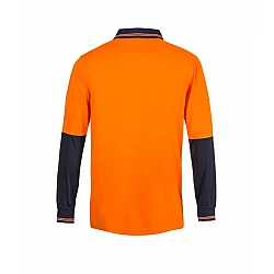HI VIS Long Sleeve Cotton Back Polo with Pocket – WSP402