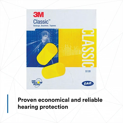 3M E-A-R Classic Uncorded Earplugs 200 pairs 312-1201