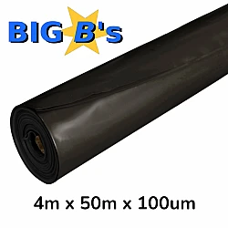 Builders Film Black 4m X 50m X 100um