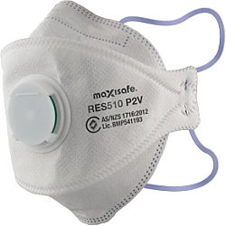Maxisafe P2 Valved 3-Panel Flatfold Respirator Box Of 20