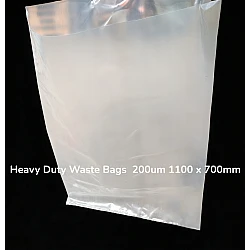 Extra Heavy Duty Clear Rubbish Bags 700mm X 1100mm X 200um