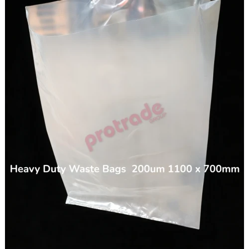 Extra Heavy Duty Waste Bag Clear 700mm X 1100mm X 200um Extra Heavy Duty Waste Bag Clear 700mm X 1100mm X 200um
