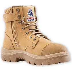 Steel Blue Argyle Zip Scuff Boot 312652