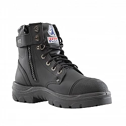 Steel Blue Argyle Zip Scuff Boot 312652