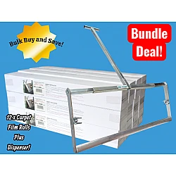 12 x Carpet Protection Film Rolls + Dispenser Bundle 12 x Carpet Protection Film Rolls + Dispenser Bundle