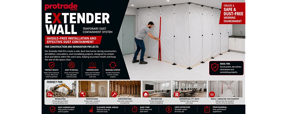 Extender Wall - Temporary Dust Containment System